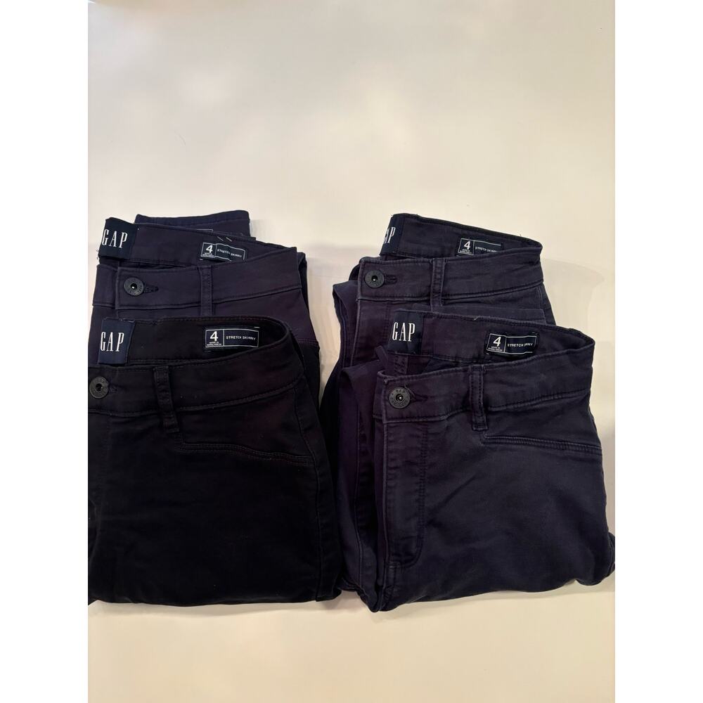 Lot of Four Gap Stretch Skinny Pants size 4 - One New with tags